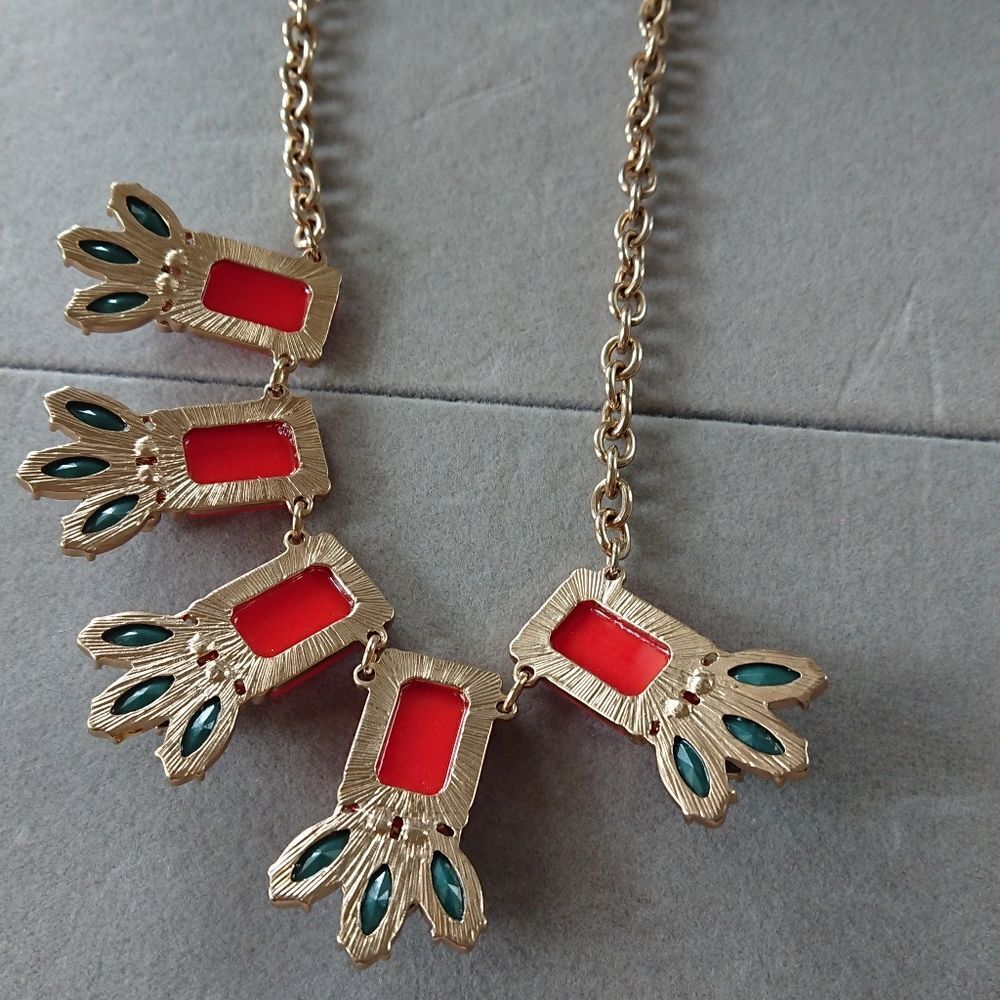 Talbots Orange Embellishment Statement Necklaces - image 6